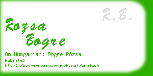 rozsa bogre business card